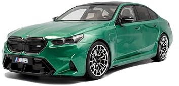 Solido BMW M5 (G90) 2025 – Sportliche Limousine, dynamisches Design, Kontrastdach, Metallic-Lackierung, Diecast Modellauto, M Grün, 1:18