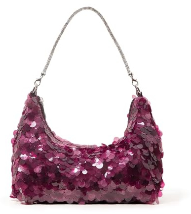Ruoying Women Sparkly Sequin Clutch Purse Bling Glitter Evening Handbag Shoulder Bag for Wedding Party Prom Banquet