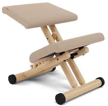 Varier Multi vikbar ergonomisk knästol, platsbesparande pall | Vikbar ergonomisk knästol för upphängning, utrymmesbesparande; ett brett knästöd, fyra sittvinklar, lätt