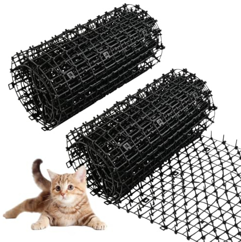 2 pezzi 30 × 200 cm rete di protezione per gatti: tappetino in plastica repellente per gatti, rete da giardino repellente per gatti, rete da esterno per gatti, giardino e animali domestici
