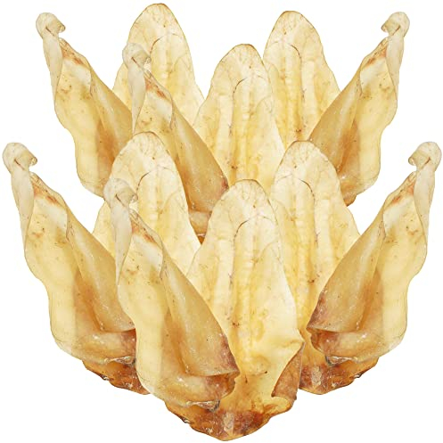 Schecker Hundesnack - getrocknete Rinderohren - fettarm - getrocknet - herzhaft - Lange Trocknung 3X 180g = ca. 30 Stück