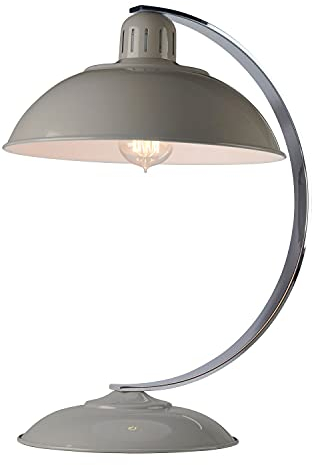 Design Schreibtischlampe SECRETER Grau H:46cm Bauhaus Lampe Tischleuchte Büro Arbeitszimmer Schreibtisch