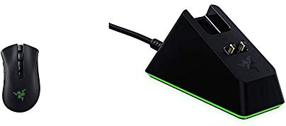 Razer Bundle bestehend aus DeathAdder V2 Pro (Kabellose Gaming Maus mit bis zu 70 Stunden Akku) + Mouse Dock Chroma (Charging Station mit Chroma RGB Beleuchtung) für PC / Mac