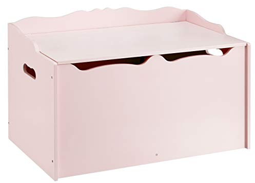 Amazon Basics Wooden Toy Box, Pink, 76.2 x 40.64 x 46.99 cm