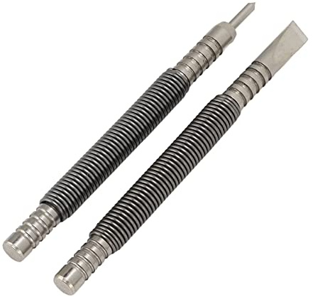Qcwwy Juego de Clavos Combinados de Doble Cabeza de 2 Piezas, Herramienta de Perforación de Clavos de Resorte de Doble Extremo de Acero de Alto Carbono Juego de Clavos sin Martillo para Carpintería