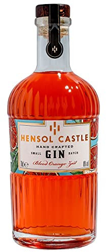 Hensol Castle Gin 70cl - Blood Orange Zest | Award Winning Citrus Flavoured Gin Distilled in Wales with Juniper & Blood Orange Botanicals | A Unique Twist on our Premium London Dry Gin (40% ABV)