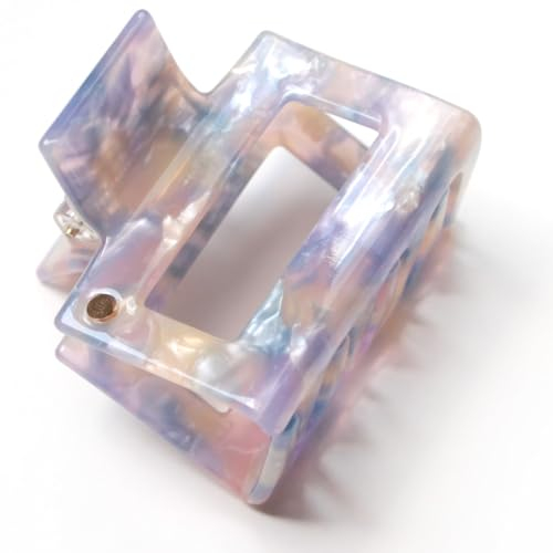 ella cases Freya Haarklammer mittelgroß rund Lavender Lila Perlmutt bunt Haarschmuck Haarspangen Damen für dickes und dünnes Haar Bruchsicher aus nachhaltigem Baumwoll Acetat