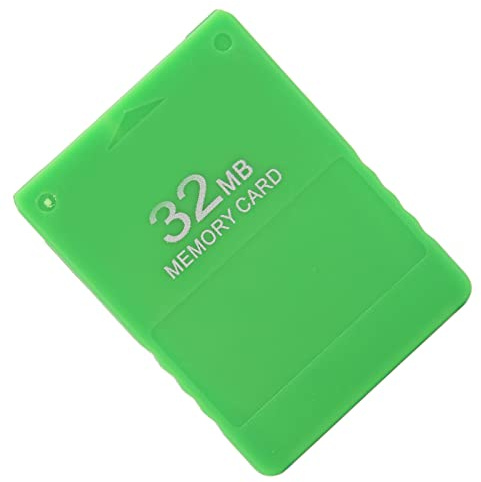 Yctze Carte Mémoire de Stockage de Données FMCB 1.966 Haute Vitesse 32 Mo pour, Carte de Stockage Externe de Jeu Vidéo Adaptée aux Versions Standard et Slim Line (Green)