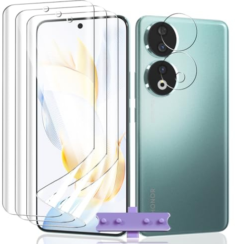 Teenrpov Pellicola Protettiva per Honor 90 5G Pellicola Protettiva Morbido TPU [Non Vetro Temperato] 3 Pezzi e Honor 90 5G Vetro Temperato Fotocamera 1 Pezzi, HD/Anti-Graffio/Senza Bolle