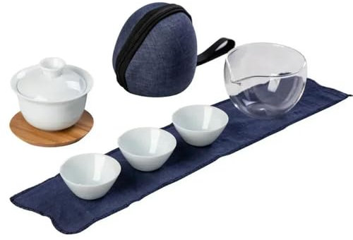 GENPICONG Travel tea set outdoor convenient tea maker fast guest cup household car mounted Kung Fu tea set