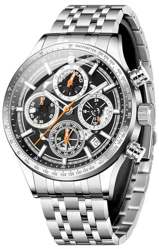SAPPHERO Uhren Herren Chronograph Herrenuhren Analog Quarz, 50M Wasserdicht, Casual Business Armbanduhr, Stylisches Design, Elegantes Geschenk