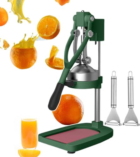 forplubossmmp Presse-Agrumes Manuel | Presse-Agrumes Professionnel À Main avec Plaque De Pressage 12 Cm/4,7 Pouces pour Usage Commercial (Taille : Blanc, Vert, Orange),Green