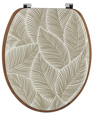 LiKeKa® Toilettendeckel aus Holz, WC-Sitz mit Motiv und leichter Reinigung, Klodeckel passend für handelsüblichen WC-Becken, Belastung der Klobrille 150kg (Akazie)