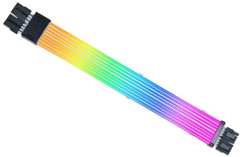 Lian Li Strimer Wireless GPU 2x6+2-Pin RGB Verlängerungskabel – 116 adressierbare LEDs, kabellose 2,4-GHz-Verbindung, L-Connect 3-kompatibel, hochwertige Ummantelung (ohne Wireless Controller)