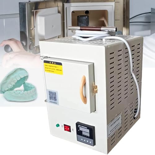 DDZJTPP Horno De Mufla Inteligente,Horno De Laboratorio Eléctrico Pequeño (Rango:100-1000 °C),Horno De Fibra Cerámica Multifuncional,Horno De Alta Temperatura Integrado con Control De Programa