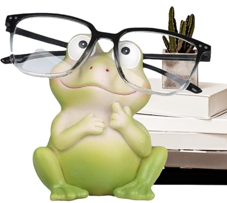 Generisch Brillenhalter,Frosch Brillenhalter Ständer - Niedliche Tierfigur Brillenaufbewahrung Schreibtischorganizer, Deko Für Wohnzimmer Schreibtisch Tisch Nachttisch