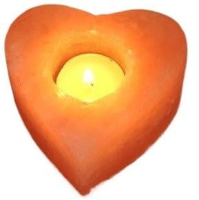 Himalaya-Salzkristall-Kerzenhalter – handgefertigte Salzlampe für Halloween-Dekoration, Heimdekoration oder Geschenk (A)