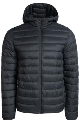 Izas Sindu V2 chaqueta de hombre para invierno con fibra térmica. Abrigo resistente al viento y lluvia, con cremallera y bolsillos. Anorak transpirable para frío y actividades al aire libre. Talla L