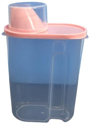 GTOULHH Preserve Rice, Food Storage Container Cereal Dispenser With Lid Beans and More(Pink,2.5L)