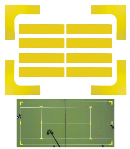 Générique Pickleball-Markierungsausrüstung | Einweg-Marker für Pickleball | tragbares Sportzubehör, windfest, für Badminton-Training, Tennis