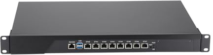 ANDAQI Firewall, VPN, 19 Inch 1U Rackmount Network Appliance, Mikrotik, Untangle, OPNsense, Core I7 4770, RS44, AES-NI, 8 x Lan, Console, VGA, 2G RAM, 32G SSD