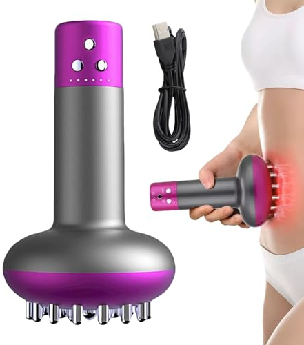 Elektrisches Massagegerät – elektrischer Schaber beheizt | Bürste für Cellulite 9 Intensitätsstufen | Für Straffung fettiger Haut Bauchmuskeln Beine Arme Gesäß Rücken Gesicht
