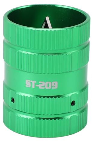 SUNGOOYUE Herramienta de Biselado de Tuberías Cuchillas Portátiles de Acero Inoxidable Escariador de Tuberías para Cobre PVC Ideal para Trabajadores de Mantenimiento Aleación de Aluminio Verde