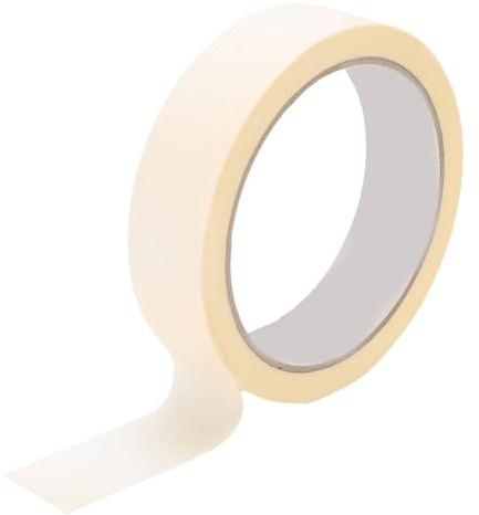 Aramox Ruban de Peintre, Paquet de 4 Rubans de Masquage pour Peinture Murale de Voiture, Bricolage Artisanat Arts étiquetage Voiture Retrait Facile 25 Mm de Large 20 M de Longueur (WHITE)