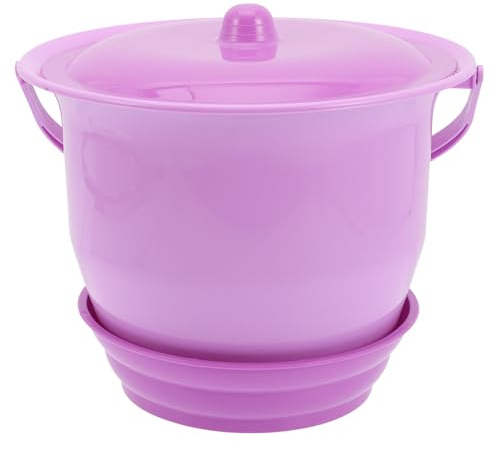 PLAFOPE Boy Girl's Spittoon Toilet Plastic Chamber Pot for Boys and Girls Lid Convenient for Potty Training Toilet Use at Home Travel Random Color