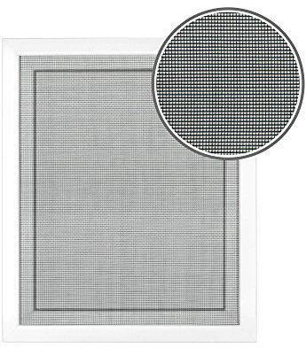 jarolift Fliegengitter Insektenschutz Fliegennetz für Fenster, ohne Bohren, Montage mit Klettband, Zuschneidbar, 100 x 100 cm, Schwarz