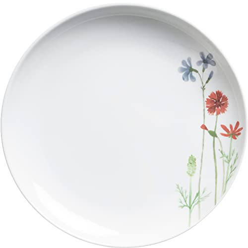 KAHLA Five Senses Wildblume Frühstücksteller 22 cm | floraler Vorspeisenteller aus Porzellan blau/rot