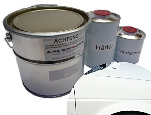 Lackpoint RAL 9003 2K Kit de Peinture pour Voiture Blanc Brillant 1,0 Liter