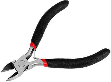 SNAGAROG 4,5 Zoll Mini Seitenschneider-edelstahl multifunktionale Drahtschneider mit rutschfeste Griffe-Cutter Zange für Weichmetall, Basteln, Schmuck