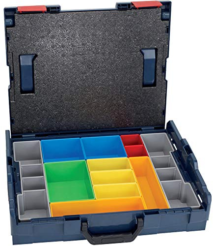 Bosch Professional L-BOXX Carrying Case system (load-bearing capacity up to 100 kg) + 12-part inset box set for L-BOXX
