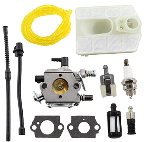 AISEN Vergaser mit Luftfilter Benzinschlauch Benzinfilter für chinesische Kettensäge 4500 5200 5800 45cc 52cc 58cc
