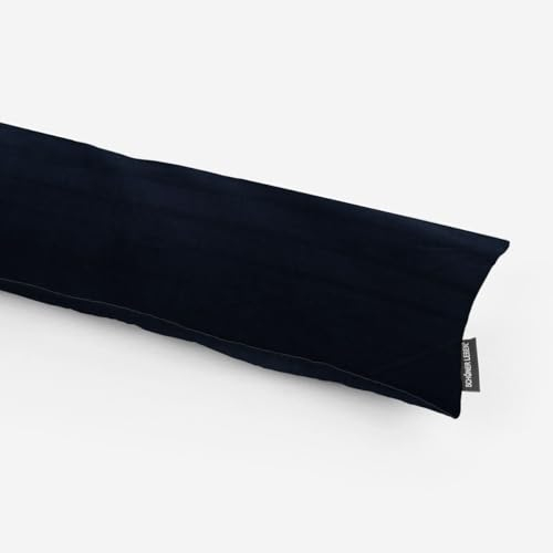 SCHÖNER LEBEN. Zugluftstopper Velvet Samt EIN Nachtblau div. Größen, Auswahl:130cm Länge