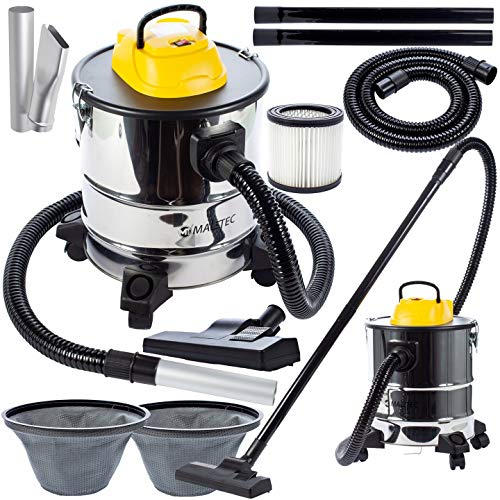 MalTec TurboVac ML2500-ASH-INDUSTRIAL, Aspirateur de cheminée, Acier Inoxydable et Plastique, Srebrny, Żółty