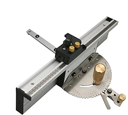 Zebery Gehrungslehre, Holzbearbeitung, verbessertes Zaun-Gehrungslehre-Set, Tischsägen-Fräser, 450 mm Winkelgehrungslehre für Tischsäge/Trimmmaschine