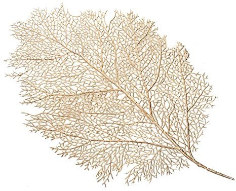 RESOYE 6 PCS Simulation Coral Branch Placemat Dining Coaster Placemat, Hollow Gold Leaf Placemat for Wedding Centerpiece Restaurant Home Decor