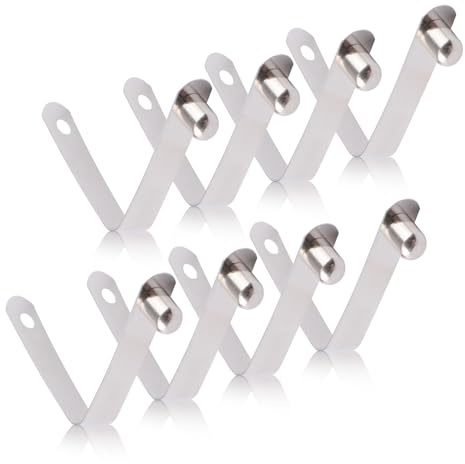 INCREWAY Zeltstangen-Clips, 8 mm, Kajak-Paddel-Federklemmen, 8 Stück, Edelstahl, Zeltstange, Druckknopf-Federklemmen für Camping, Kajak, Paddel, Zeltstange
