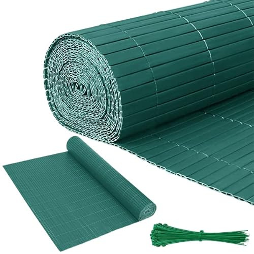 YUENFONG Sichtschutzmatte PVC 180x500cm Standard Sichtschutz Windschutz Zaunblende für Garten Balkon Terrasse Sichtschutzzaun Balkonverkleidung, Grün
