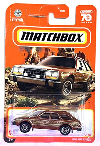 Matchbox – AMC Eagle – braune Holzplatte – Matchbox 70 Jahre – 2023 – Mint/NrMint – wird in Luftpolsterfolie verpackt in einer richtig dimensionierten Box geliefert
