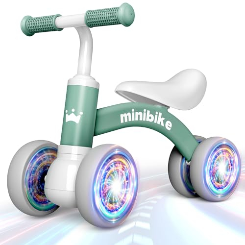 HappyGoLucky Laufrad ab 1 2 Jahr, Baby Spielzeug ab 1 Jahr 10-24 Monate mit Vierrädriger Leuchtender Motorikspielzeug Geschenke für Jungen Mädchen Ostern Geschenke für Kinder