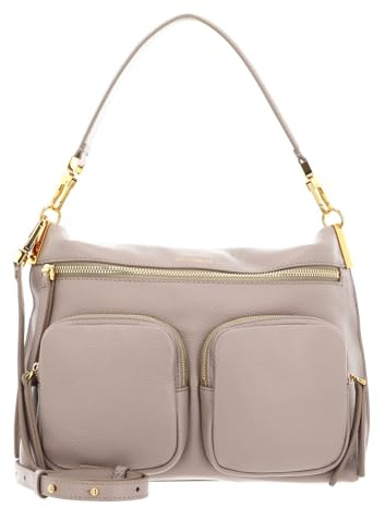 Coccinelle Leder Schultertasche Umhängetasche Hyle Handbag Grained Leather Powder Pink beige