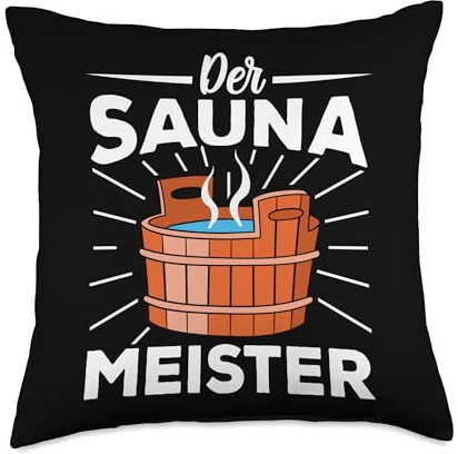 Zubehör Sauna Geschenke für Männer Der Meister Infusion Sauna Throw Pillow, 18x18, Multicolor