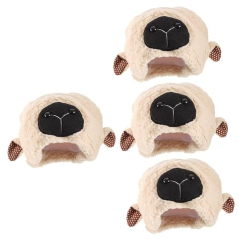 SAFIGLE 4stücke Plüsch Schaf Ohr Hut Für Cosplay Und Partys Lustige Tiermütze Leicht Und Bequem Für Halloween Weihnachten Und Geburtstagsfeiern Praktisches Kostümzubehör Für Fotos