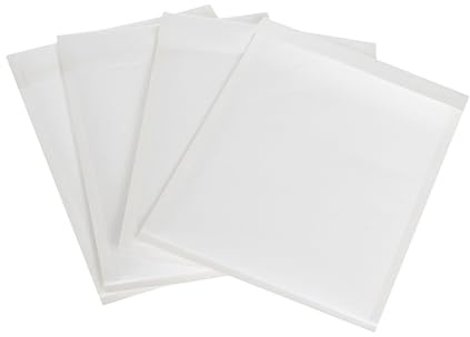100 Luftpolsterversandtaschen D 4/ D/14, 200x275 mm, Gepolstert, Selbstklebend, Umschlag, Braun, Versandtasche für DIN A5, Unbedruckt, Haftklebend, ohne Fenster (100, Weiß, D 4, D/14, 200x275 mm)