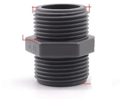 Schlauchadapter, Schlauchrohrverbinder, Außengewinde, PVC-Anschlüsse, Garten-Wasserrohr-Gewindeverbindungsadapter, 1/2 ~ 2 Aquarium-Rohrverbinder-Armaturen, 2,5 cm, 5 Stück (Color : 1 Inch, Size :