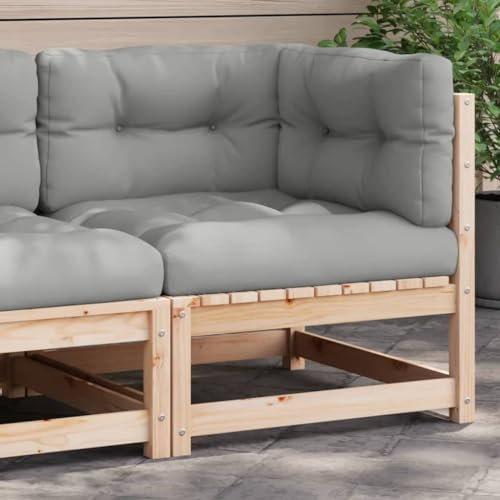 Chaduof Garten-Ecksofa mit Kissen Massivholz Kiefer, Balkonmöbel, Gartenlounge, Gartenmöbel, Balkon Sofa, Terrassen Sofa, Terrassenmöbel - 838062