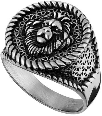 Lucardi - Herren 0 – Ringe – Stahl – Weißgold – 18/57 mm
